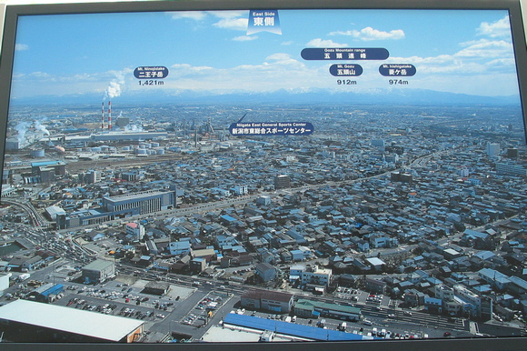 View to Niigata from Toki Messe Observation Room